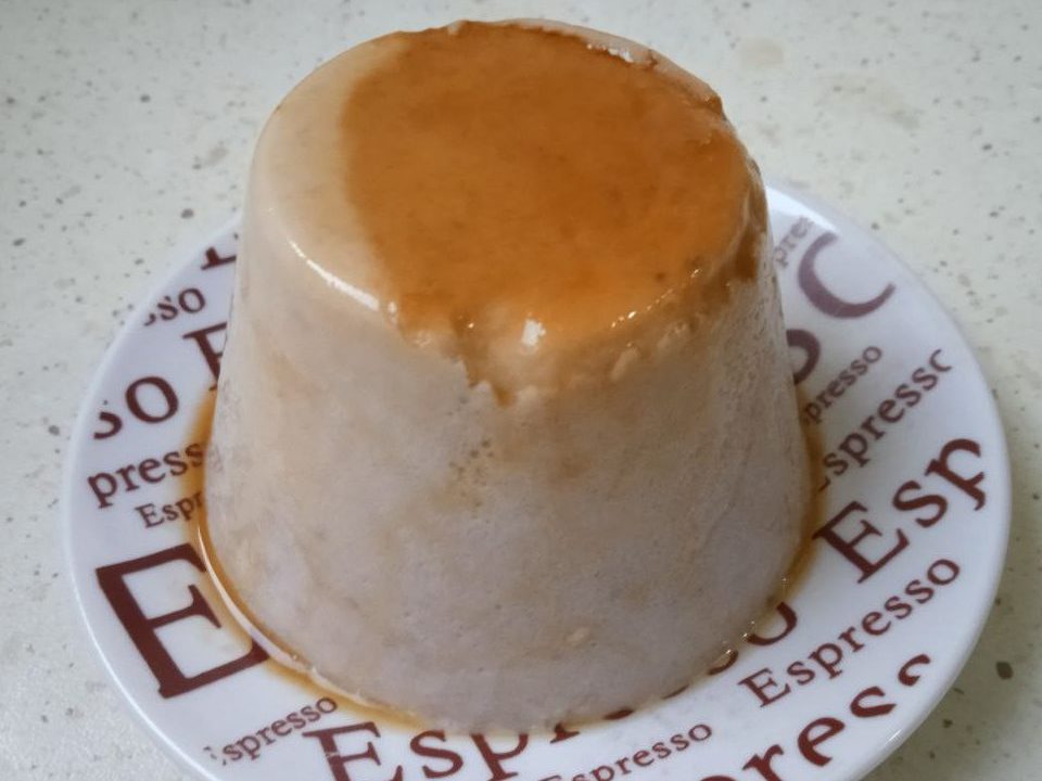 receta flan rapido platano thermomix