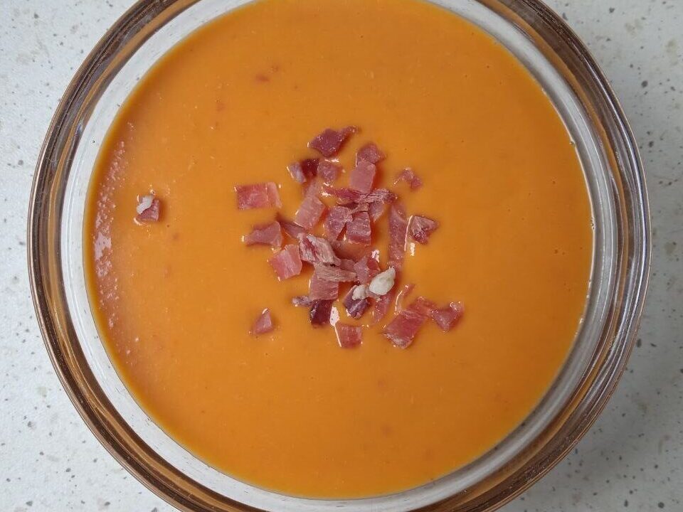 receta gazpacho albaricoques sin gluten sin lactosa thermomix